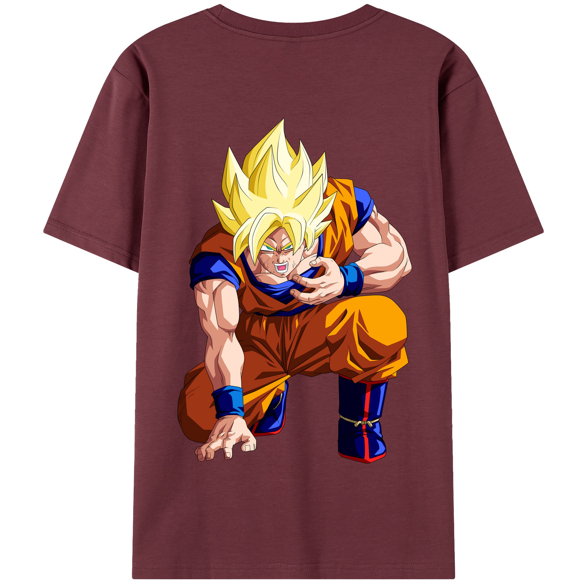 （画像用） ドラゴンボール 孫悟空（そん ごくう）Son Goku カカロット DRAGON BALL Kakarotto 綿100％半袖Tシャツ（背面プリント）
